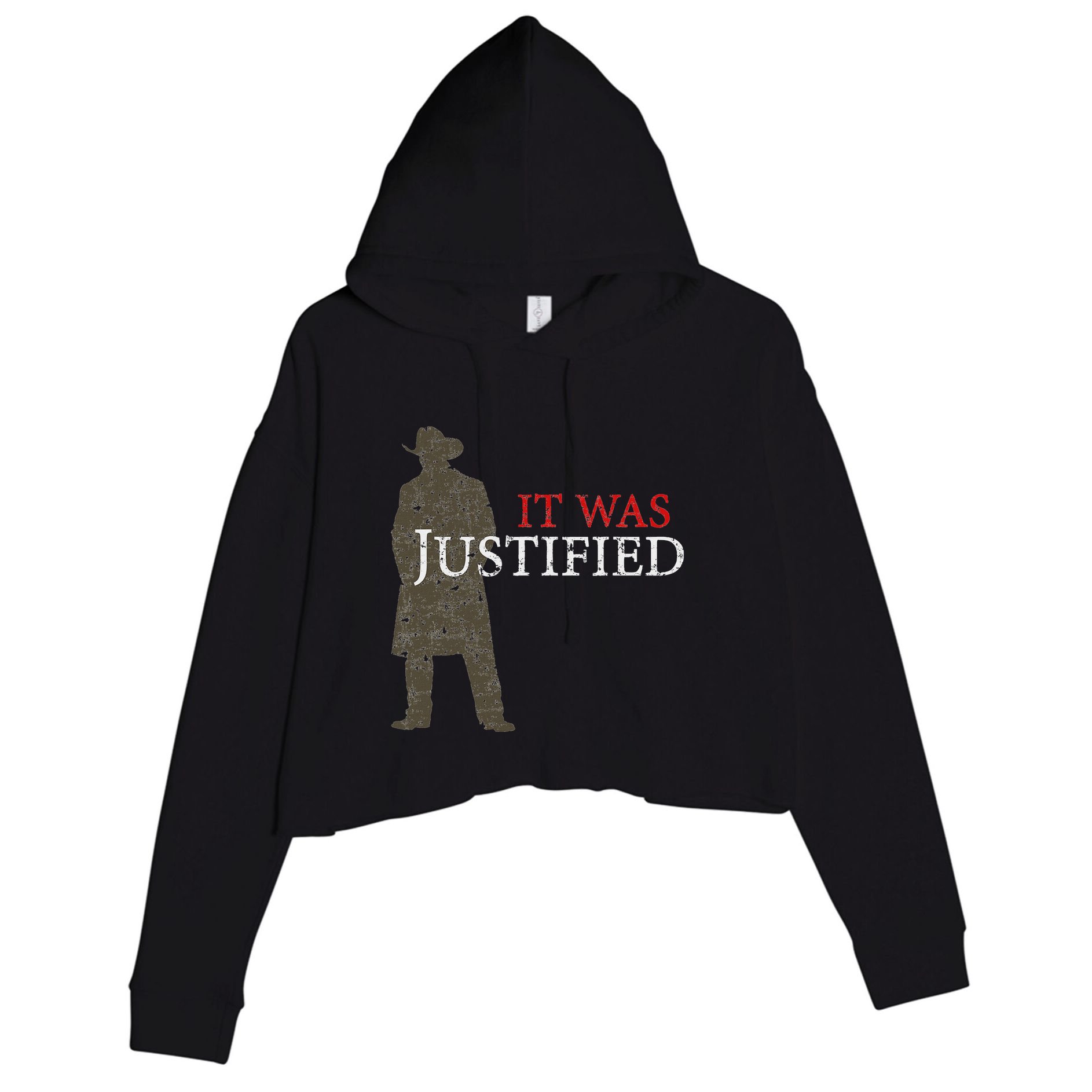It Was Justified Crop Fleece Hoodie