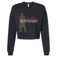 It Was Justified Cropped Pullover Crew