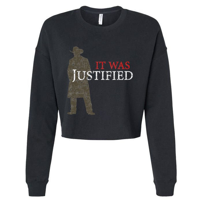 It Was Justified Cropped Pullover Crew