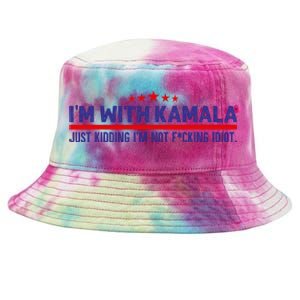 IM With Kamala Just Kidding Not Idiot Republicans For Trump Tie-Dyed Bucket Hat