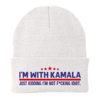 IM With Kamala Just Kidding Not Idiot Republicans For Trump Knit Cap Winter Beanie