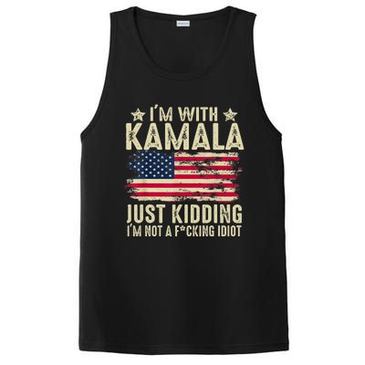 IM With Kamala Just Kidding Not Idiot Funny Election 2024 PosiCharge Competitor Tank