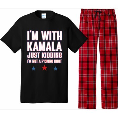 IM With Kamala Just Kidding Not Idiot Retro Election 2024 Pajama Set