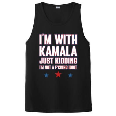 IM With Kamala Just Kidding Not Idiot Retro Election 2024 PosiCharge Competitor Tank