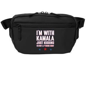 IM With Kamala Just Kidding Not Idiot Retro Election 2024 Crossbody Pack