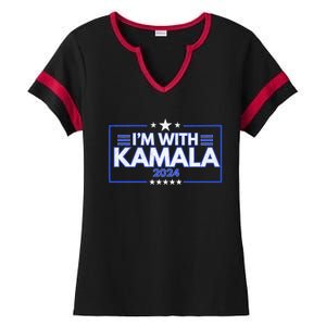 IM With Kamala 2024 Ladies Halftime Notch Neck Tee