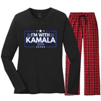 IM With Kamala 2024 Women's Long Sleeve Flannel Pajama Set 