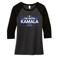 IM With Kamala 2024 Women's Tri-Blend 3/4-Sleeve Raglan Shirt