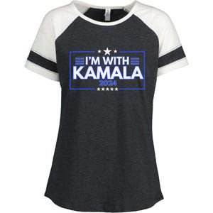 IM With Kamala 2024 Enza Ladies Jersey Colorblock Tee