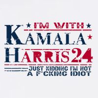 IM With Kamala Just Kidding Not Idiot Retro Election 2024 Wool Snapback Cap