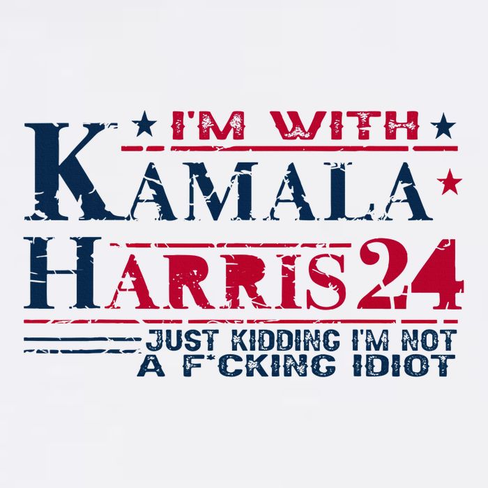 IM With Kamala Just Kidding Not Idiot Retro Election 2024 Wool Snapback Cap