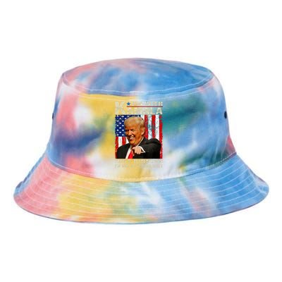 IM With Kamala Just Kidding IM Not A Fucking Idiot Tie Dye Newport Bucket Hat