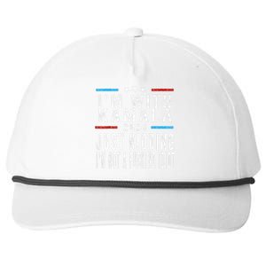 IM With Kamala Just Kidding Not Idiot Funny 2024 Election Gift Snapback Five-Panel Rope Hat