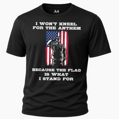 I Won't Kneel For The Anthem Because I Stand For The Flag Cool Gift Performance Shirt