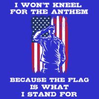 I Won't Kneel For The Anthem Because I Stand For The Flag Cool Gift Apron