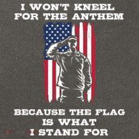 I Won't Kneel For The Anthem Because I Stand For The Flag Cool Gift Cotton Canvas Backpack