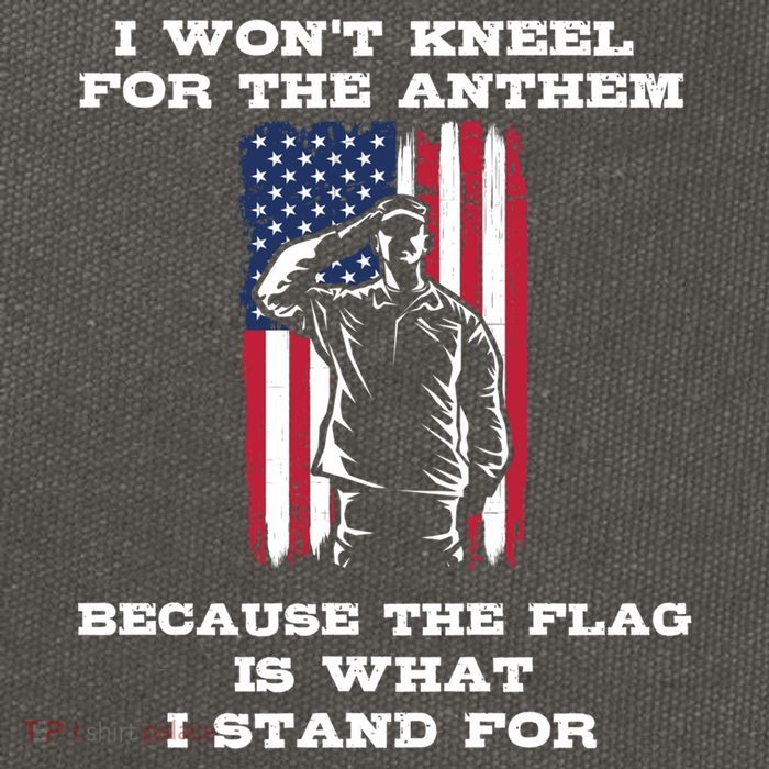I Won't Kneel For The Anthem Because I Stand For The Flag Cool Gift Cotton Canvas Backpack