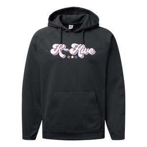 Im With Kamala 2024 K Hive Kamala Harris For President 2024 Performance Fleece Hoodie