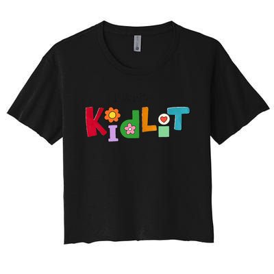 I Write Kidlit Women's Crop Top Tee