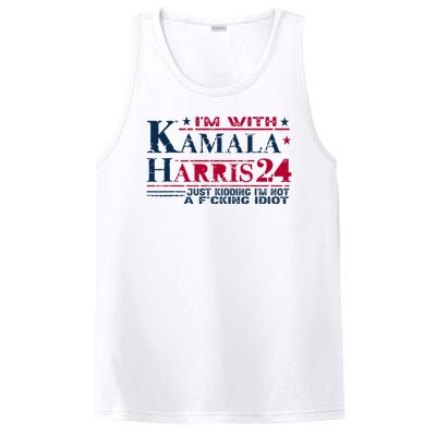 IM With Kamala Just Kidding Not Idiot Retro Election 2024 PosiCharge Competitor Tank