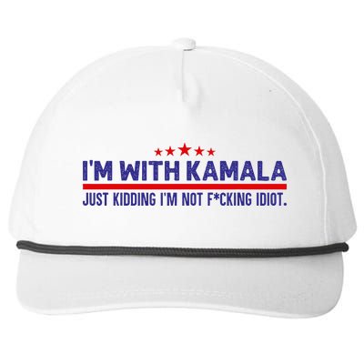 IM With Kamala Just Kidding Not Idiot Republicans For Trump Snapback Five-Panel Rope Hat