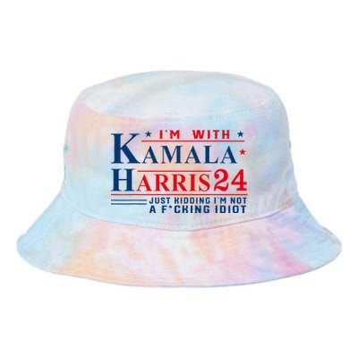 I’M With Kamala Harris 24 Just Kidding I’M Not A Fking Tie Dye Newport Bucket Hat