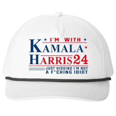 I’M With Kamala Harris 24 Just Kidding I’M Not A Fking Snapback Five-Panel Rope Hat