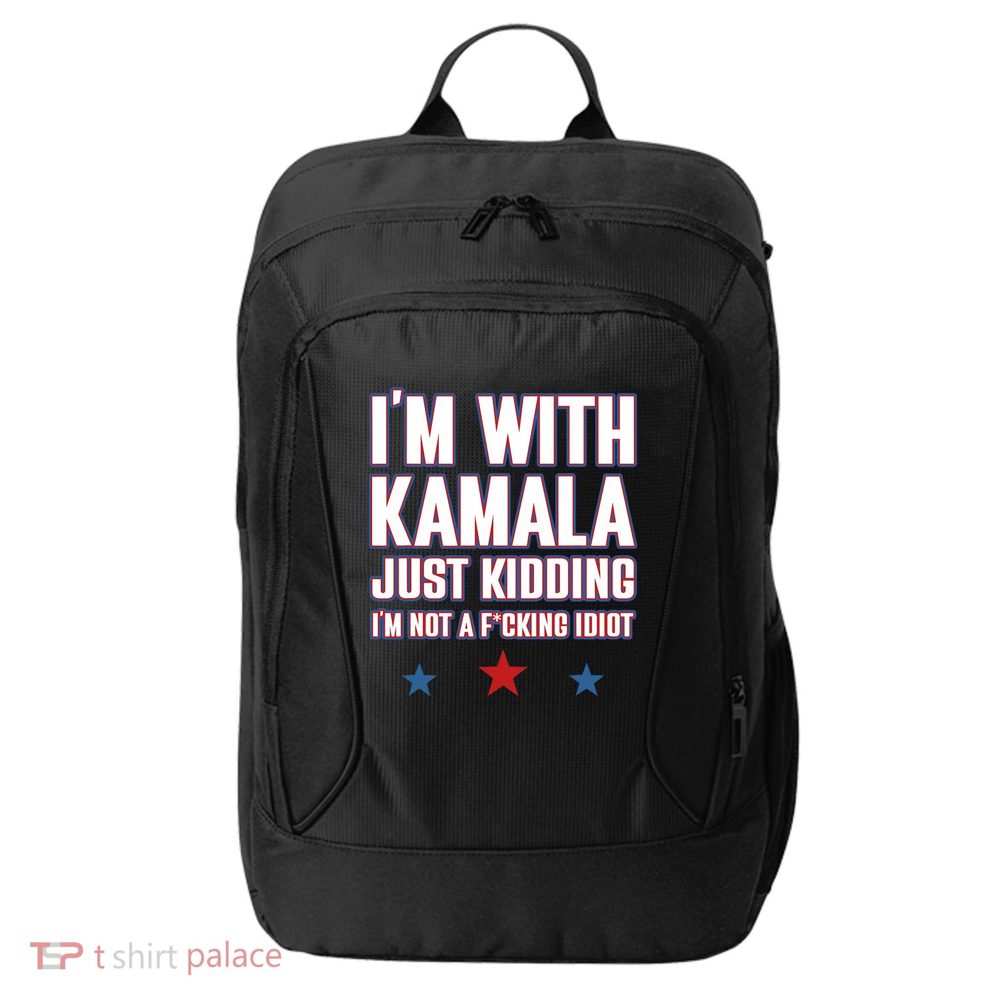 IM With Kamala Just Kidding Not Idiot Retro Election 2024 City Backpack