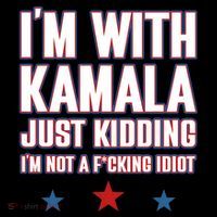 IM With Kamala Just Kidding Not Idiot Retro Election 2024 Youth Performance Sprint T-Shirt