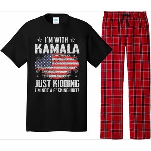 IM With Kamala Just Kidding Not Idiot Us Flag Pajama Set