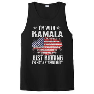 IM With Kamala Just Kidding Not Idiot Us Flag PosiCharge Competitor Tank