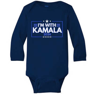 IM With Kamala Baby Long Sleeve Bodysuit