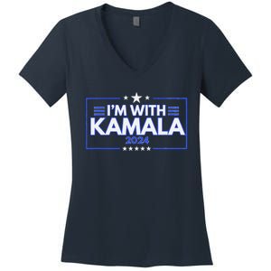 IM With Kamala Women's V-Neck T-Shirt