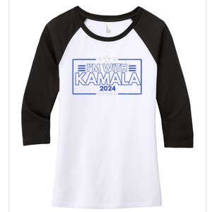 IM With Kamala Women's Tri-Blend 3/4-Sleeve Raglan Shirt