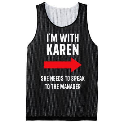 Im With Karen Speak To Manager Funny Costume Halloween Party Mesh Reversible Basketball Jersey Tank