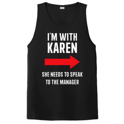 Im With Karen Speak To Manager Funny Costume Halloween Party PosiCharge Competitor Tank