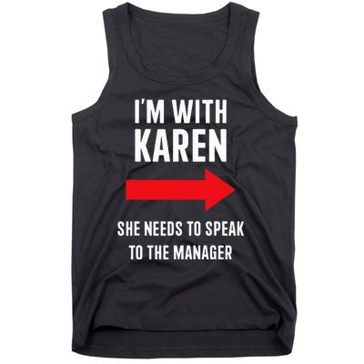 Im With Karen Speak To Manager Funny Costume Halloween Party Tank Top