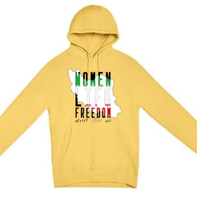 Iran Women Life Freedom Support Persian Women, Free Iran Premium Pullover Hoodie