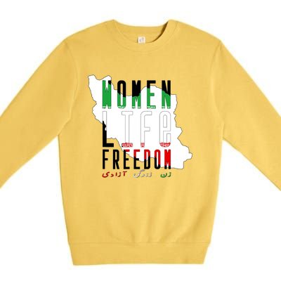 Iran Women Life Freedom Support Persian Women, Free Iran Premium Crewneck Sweatshirt