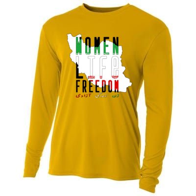 Iran Women Life Freedom Support Persian Women, Free Iran Cooling Performance Long Sleeve Crew