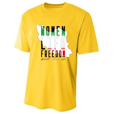 Iran Women Life Freedom Support Persian Women, Free Iran Performance Sprint T-Shirt