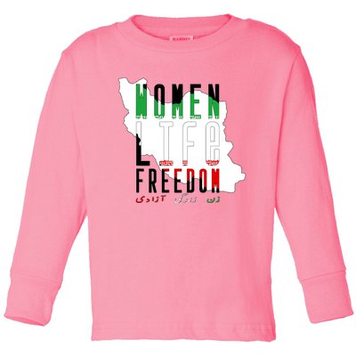 Iran Women Life Freedom Support Persian Women, Free Iran Toddler Long Sleeve Shirt