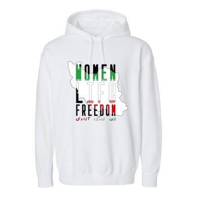 Iran Women Life Freedom Support Persian Women, Free Iran Garment-Dyed Fleece Hoodie