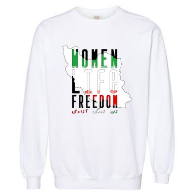 Iran Women Life Freedom Support Persian Women, Free Iran Garment-Dyed Sweatshirt