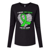 I Wear Lime Green For My Mom Lymphoma Cancer Awareness Womens Cotton Relaxed Long Sleeve T-Shirt