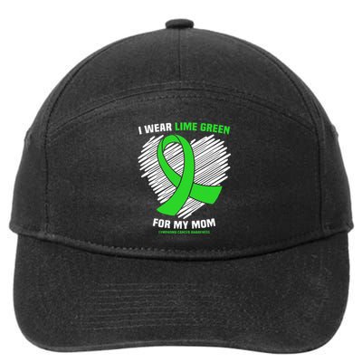 I Wear Lime Green For My Mom Lymphoma Cancer Awareness 7-Panel Snapback Hat