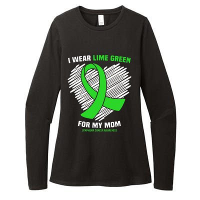 I Wear Lime Green For My Mom Lymphoma Cancer Awareness Womens CVC Long Sleeve Shirt