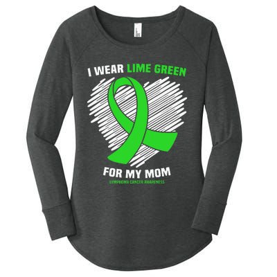 I Wear Lime Green For My Mom Lymphoma Cancer Awareness Women's Perfect Tri Tunic Long Sleeve Shirt