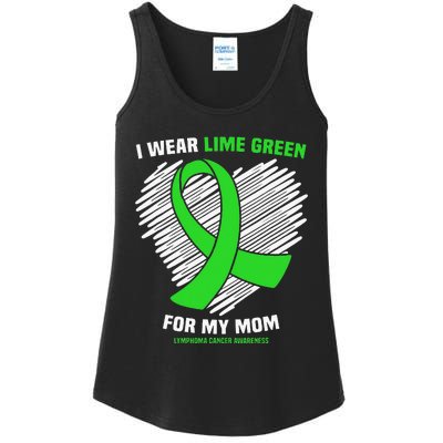 I Wear Lime Green For My Mom Lymphoma Cancer Awareness Ladies Essential Tank