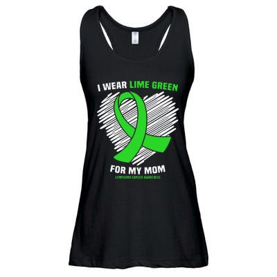 I Wear Lime Green For My Mom Lymphoma Cancer Awareness Ladies Essential Flowy Tank